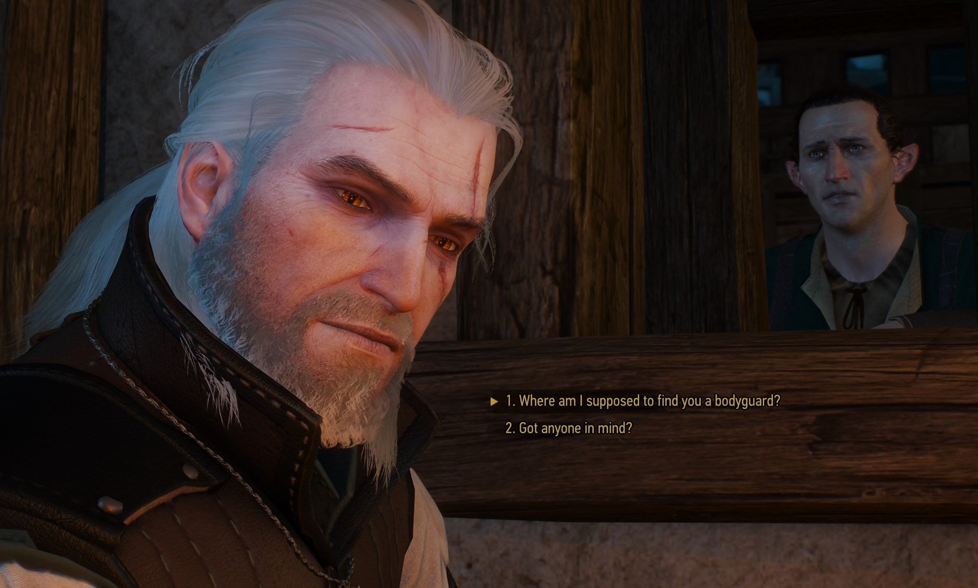 Hattori asks Geralt for help to find him a bodyguard