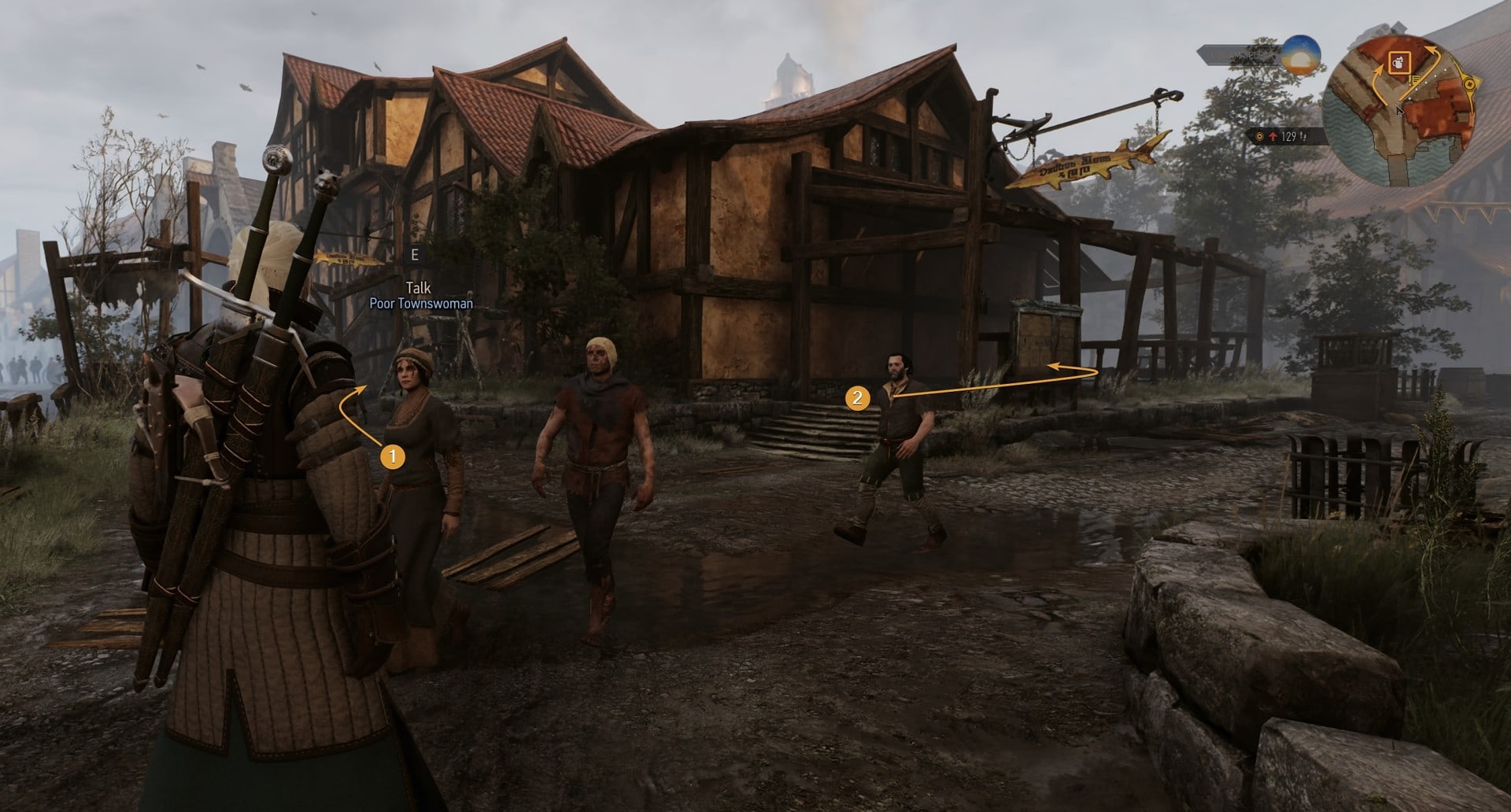 How to travel to Skellige - find captain Wolverstone in the Golden Sturgeon inn (Location)