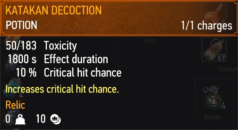Katakan Decoction stats