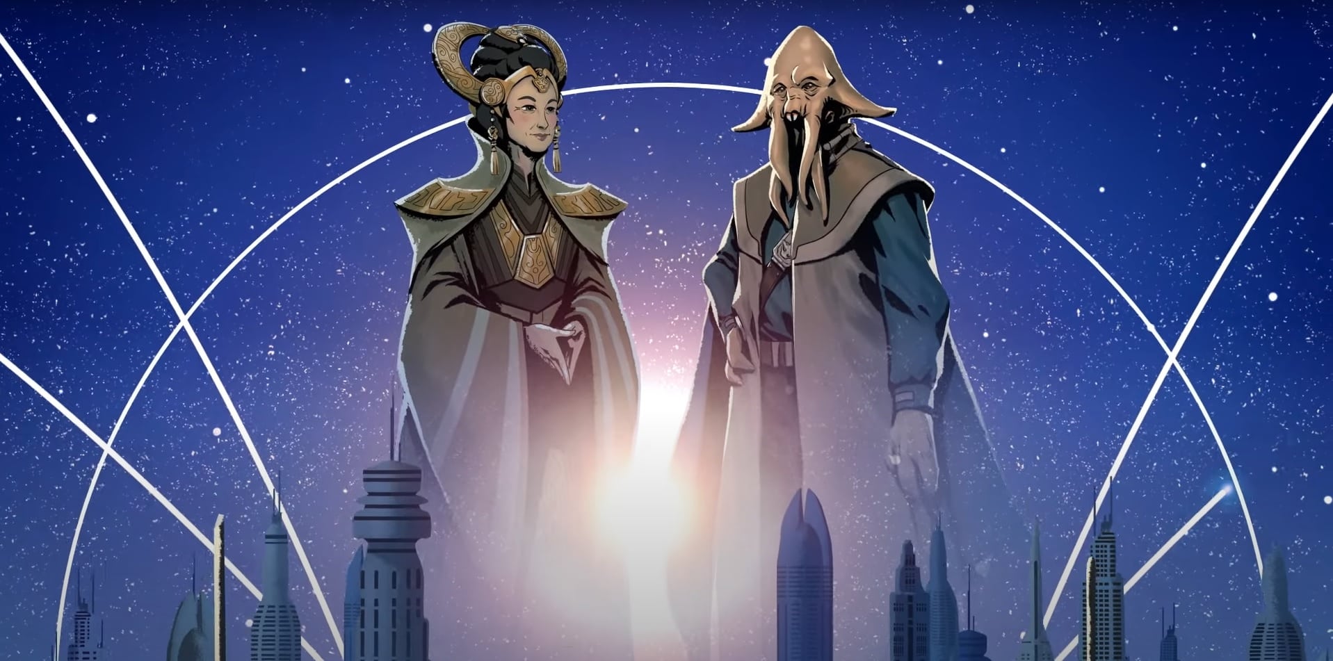 Supreme Chancellors Kyong Greylark and Orlen Mollo