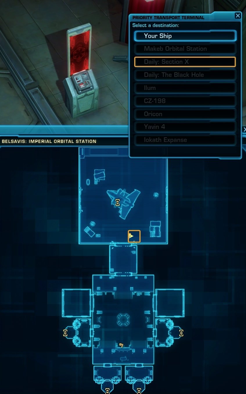 Priority Transport Terminal Belsavis Space Station location
