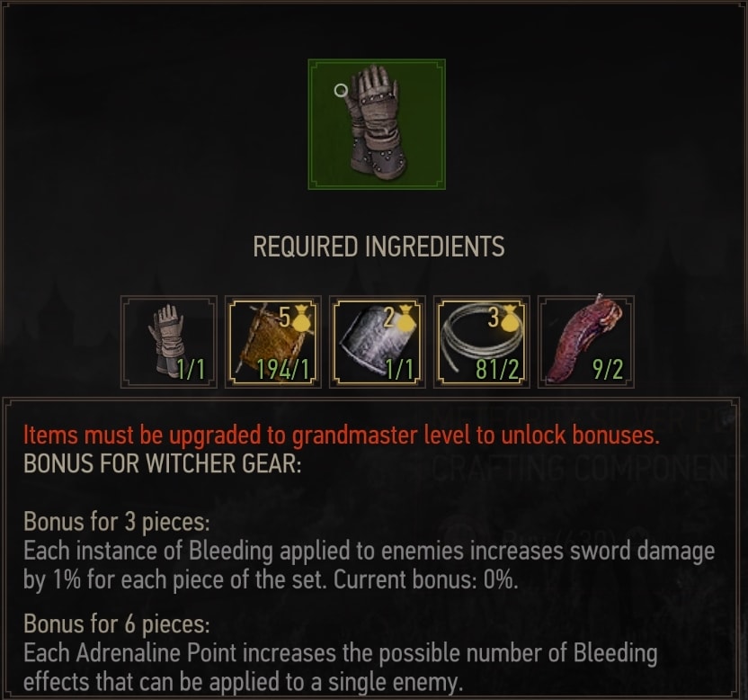 Superior Wolven Gauntlets Crafting Requirements