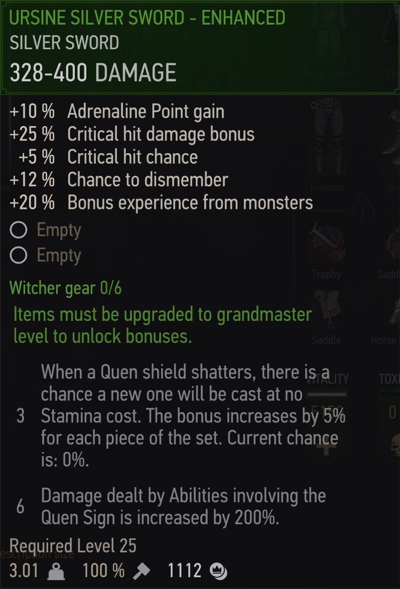 Ursine Silver Sword - Enhanced - Stats