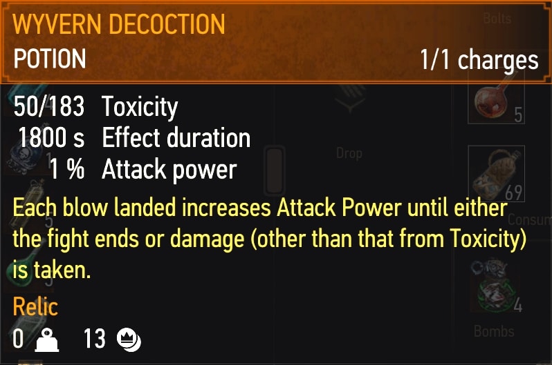 Wyvern Decoction stats