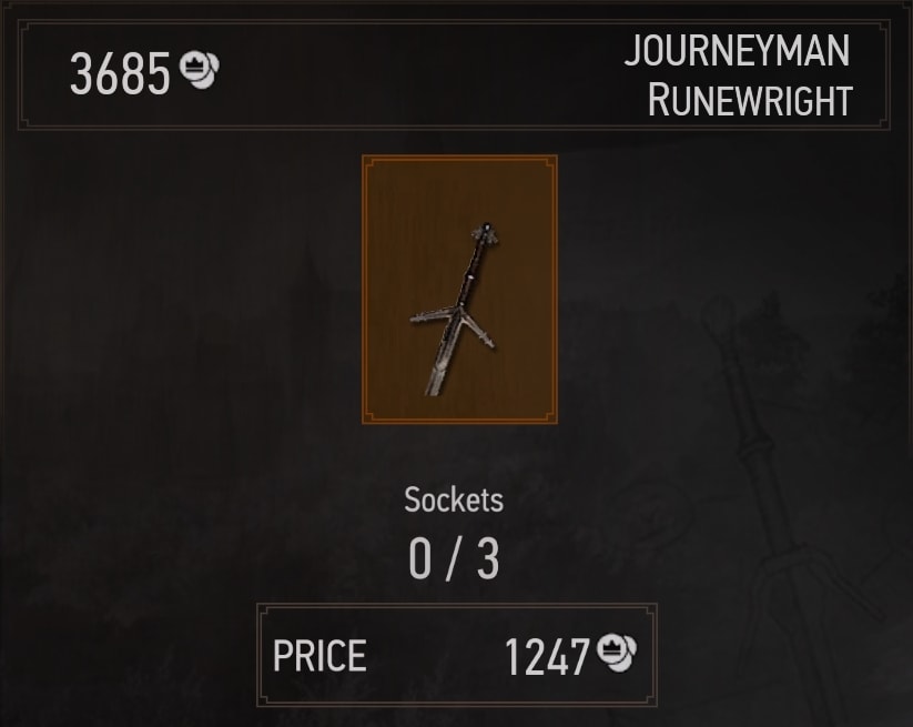 Adding rune slots to Aerondight - slot 1 price