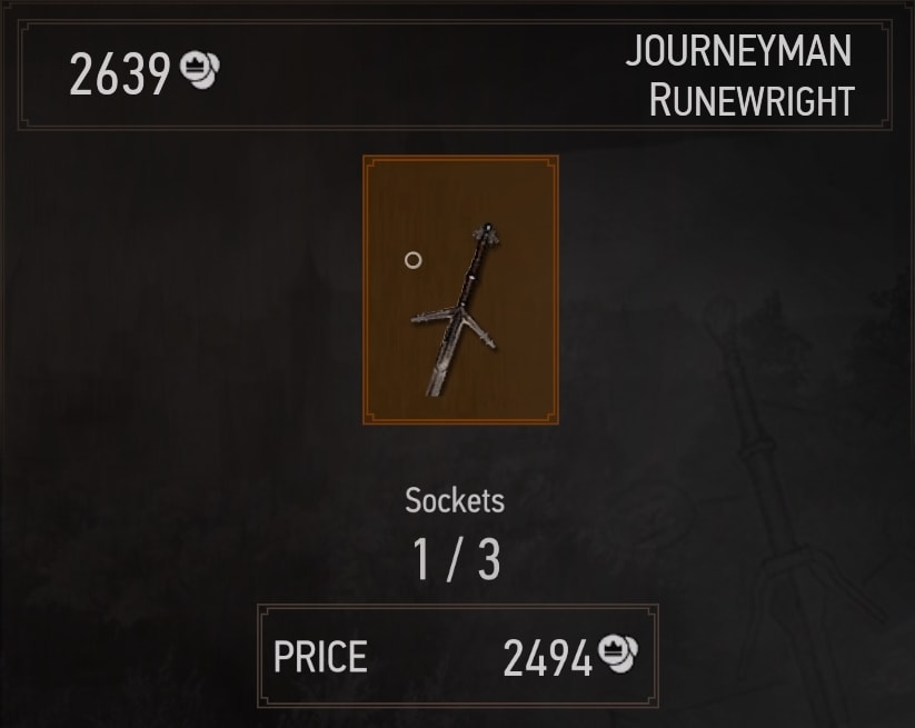 Adding rune slots to Aerondight - slot 2 price
