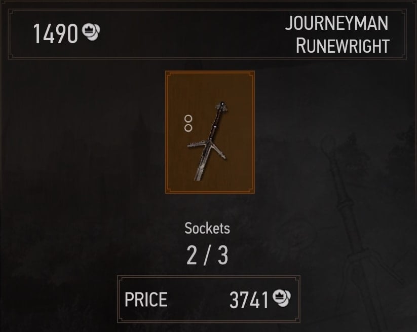Adding rune slots to Aerondight - slot 3 price
