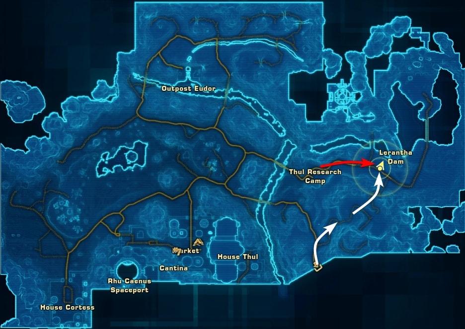 Alderaan Red Mastery Datacron Starting Location