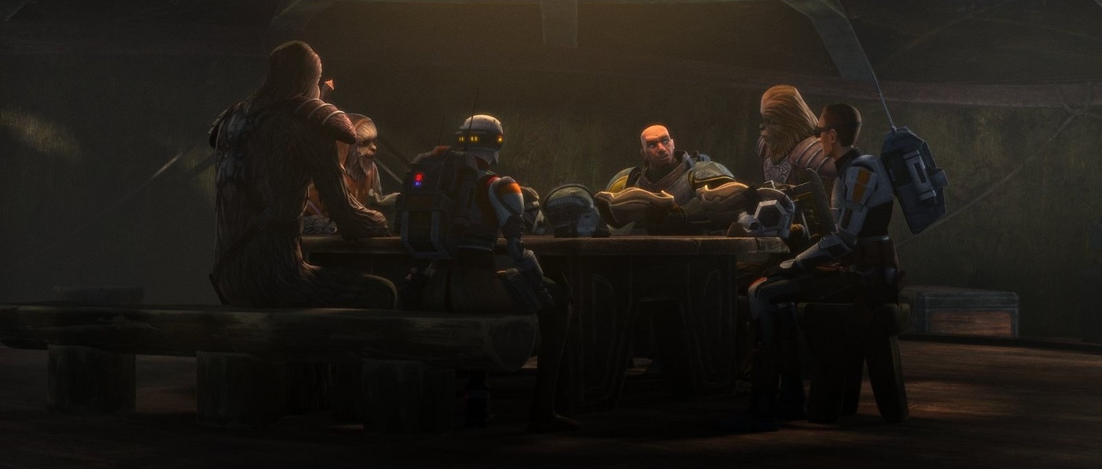 The Bad Batch with the Wookie Villagers