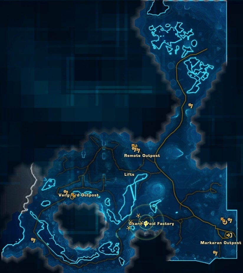 Balmorra (Imperial) Blue Mastery Datacron Starting Location