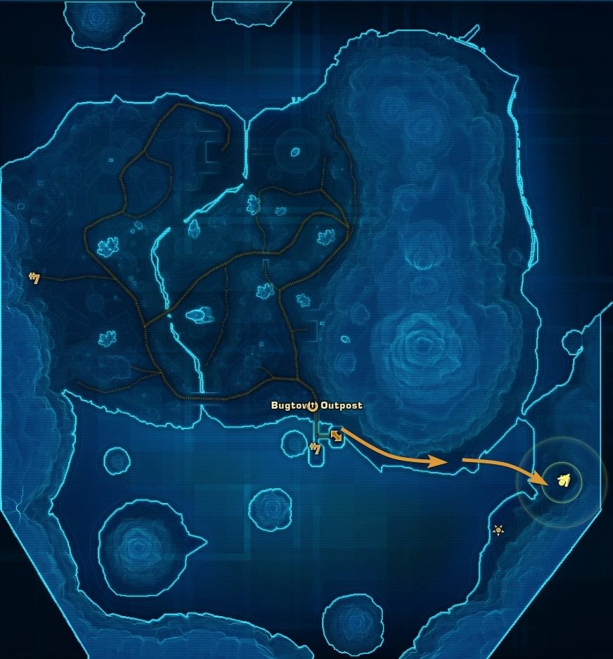 Balmorra (Imperial) Purple Mastery Datacron Starting Location
