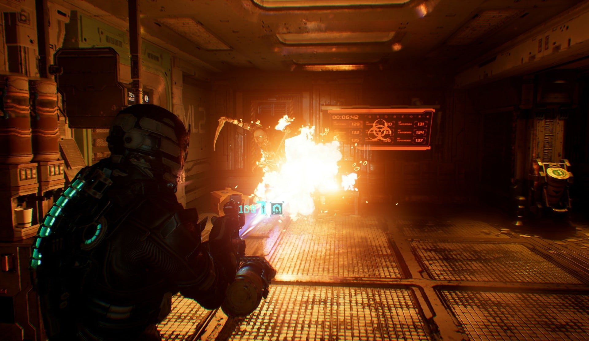 Flamethrower Weapon in Dead Space - primary fire mode