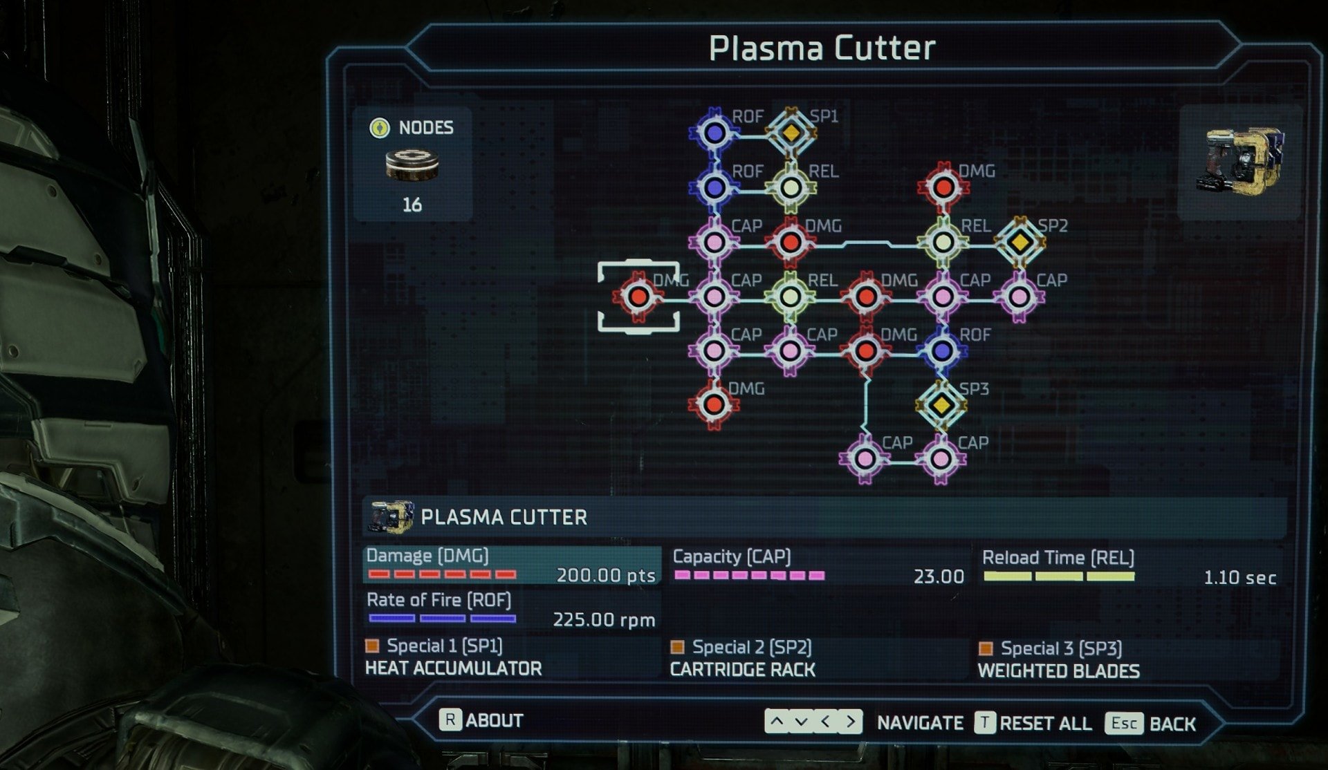 Example of the Plasma Cutter Weapon in Dead Space Remake