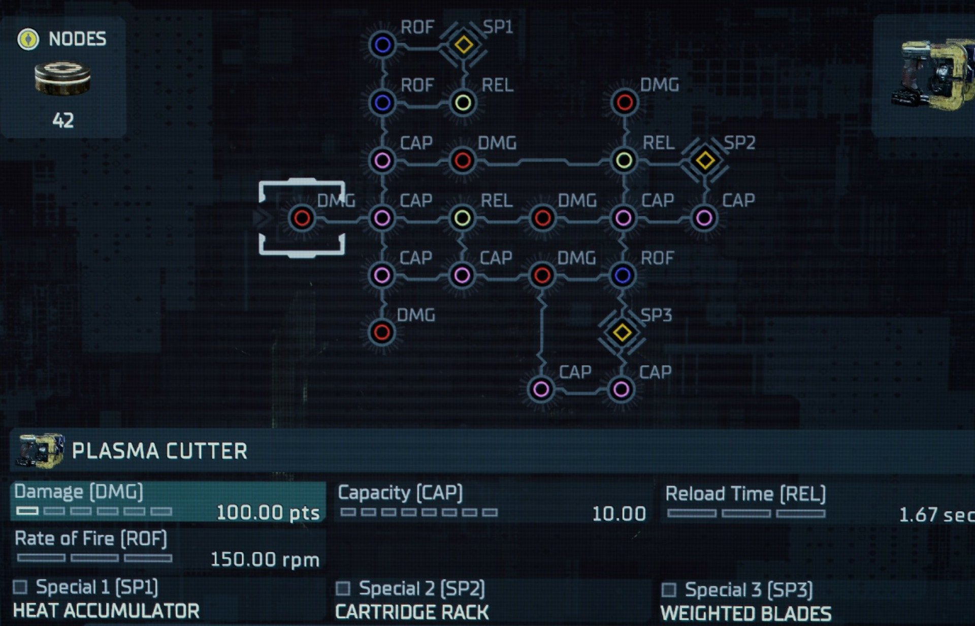 Plasma Cutter Weapon in Dead Space - empty