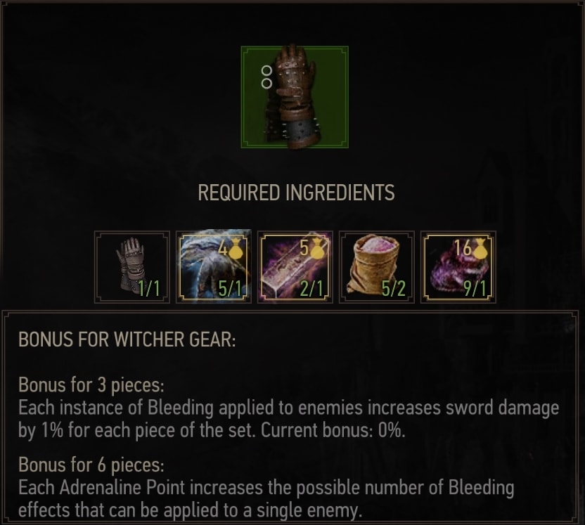 Grandmaster Wolven Gauntlets - Crafting Requirements