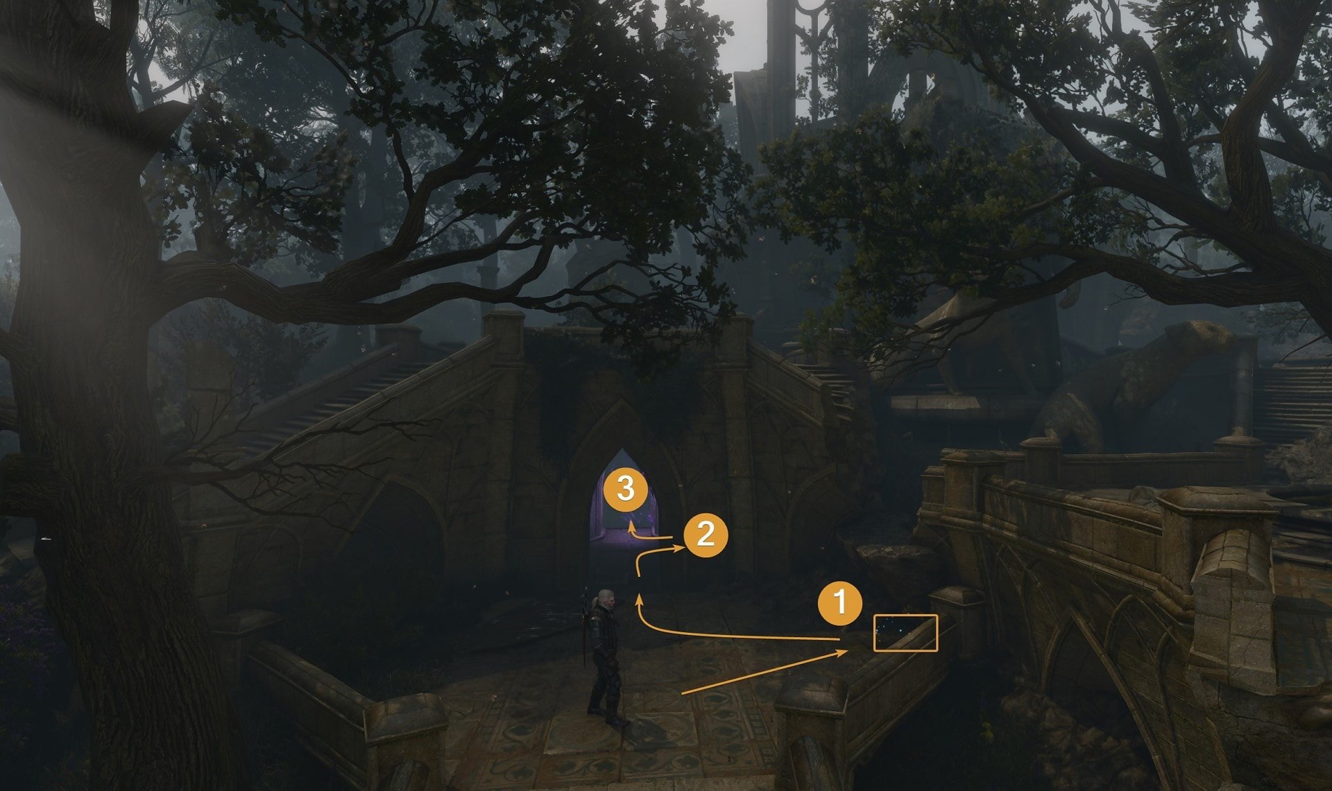 How to enter the ruins
