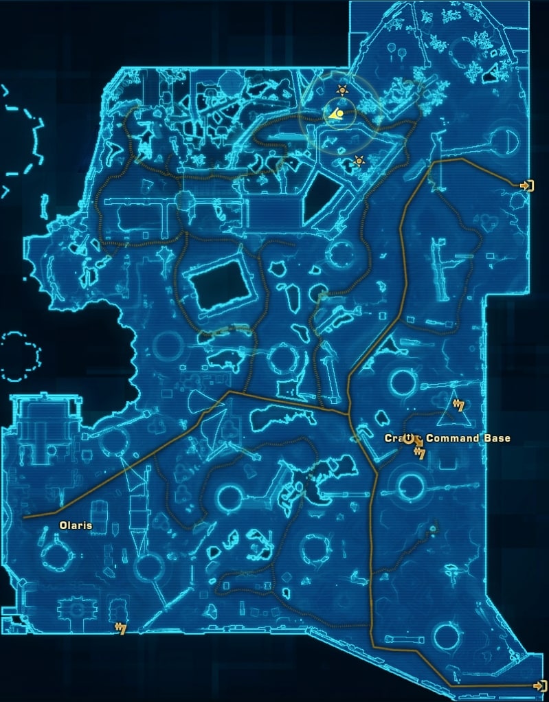 Taris (Empire) Endurance Datacron Starting Location