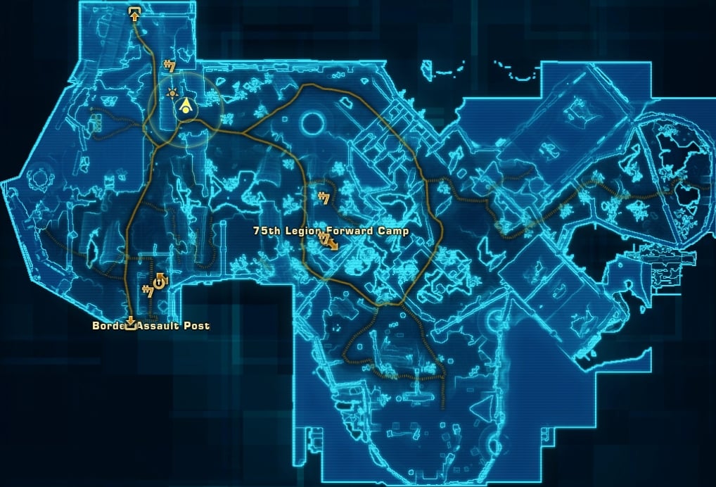 Imperial Taris Presence Datacron Starting Location