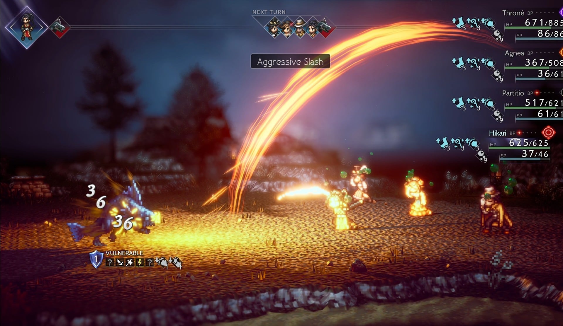 Aggressive Slash Skill