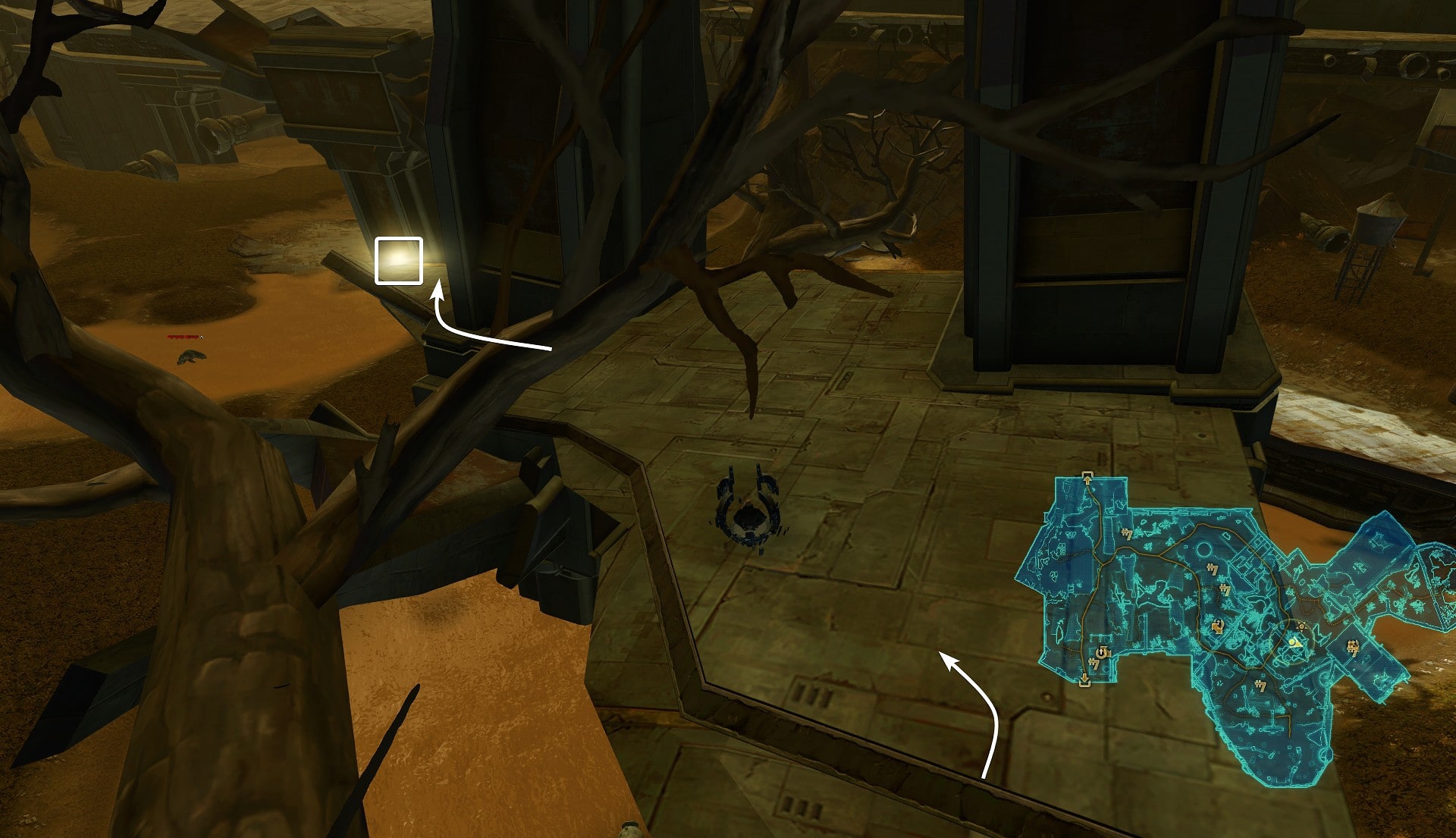 Republic Taris Orange Datacron Location and Imperial Taris Blue Datacron Location