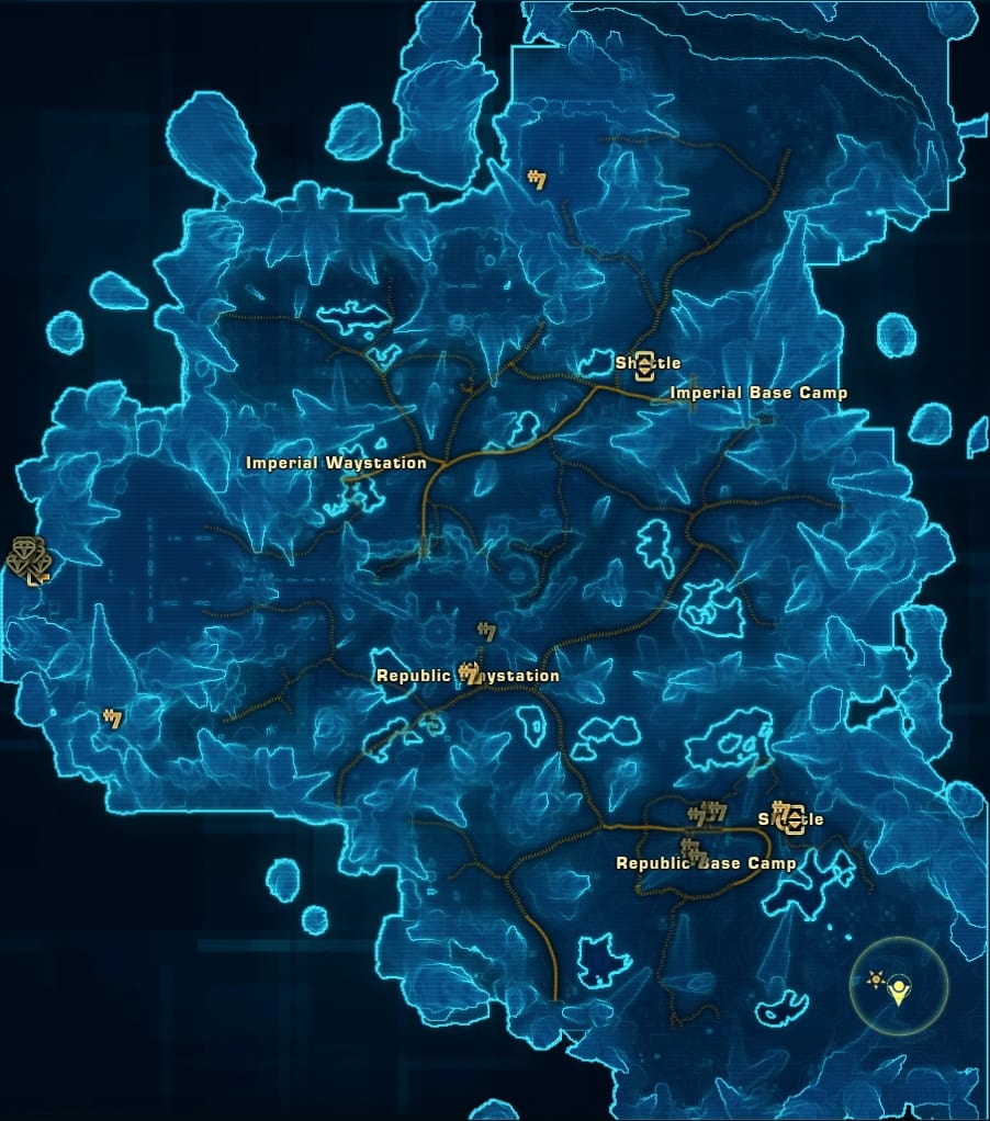 SWTOR Ilum Blue Datacron Starting Location