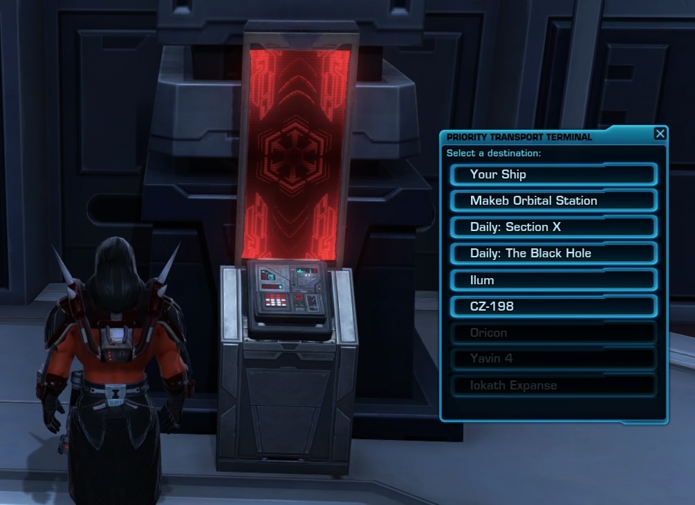 SWTOR Priority Transport Terminal for Daily Areas
