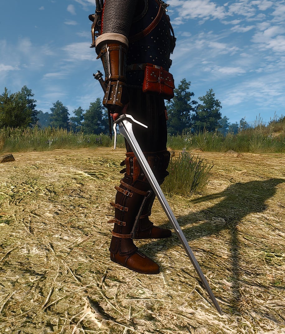 The Witcher 3 Superior Feline gear set - overview - silver sword