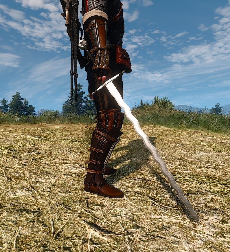 The Witcher 3 Superior Feline gear set - overview - steel sword