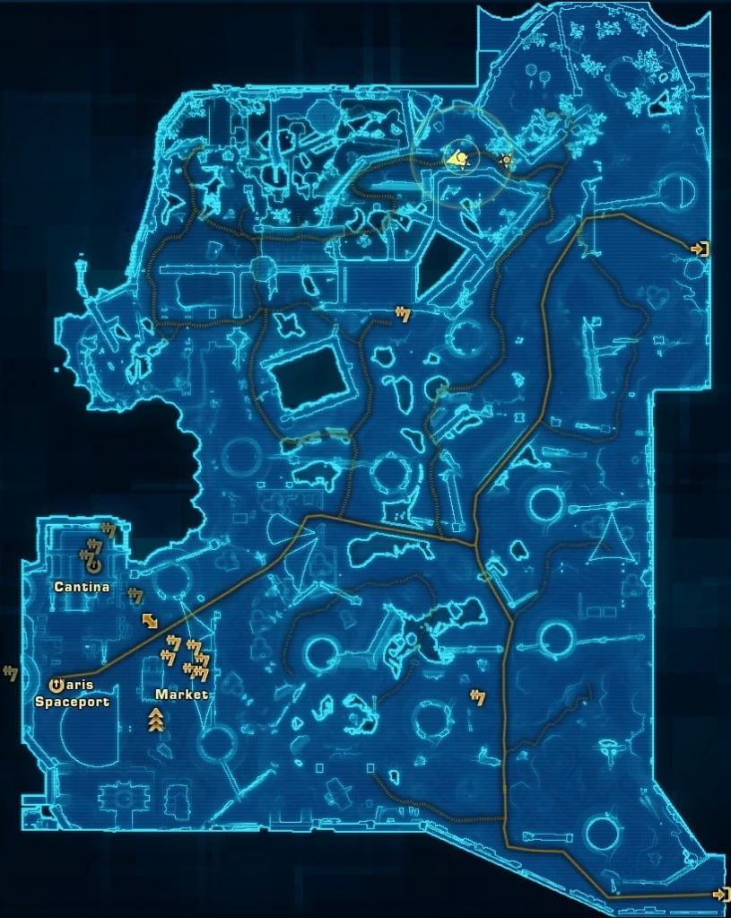 Taris Blue Datacron Starting Location Republic