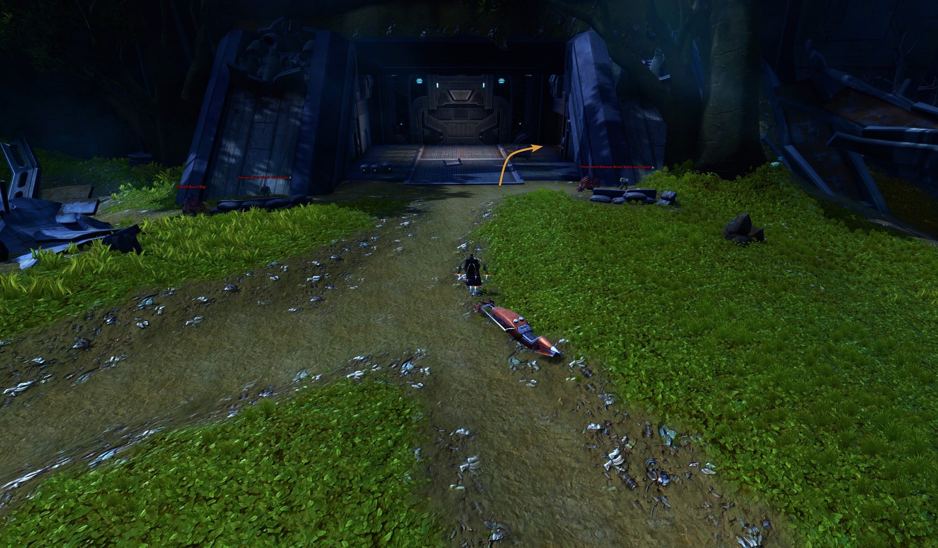 Taris (Imperial) Orange Mastery Datacron Starting Location Visual