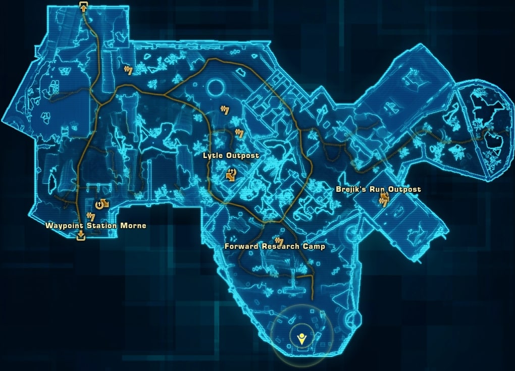 Taris (Republic) Green Matrix Shard Datacron Starting Location