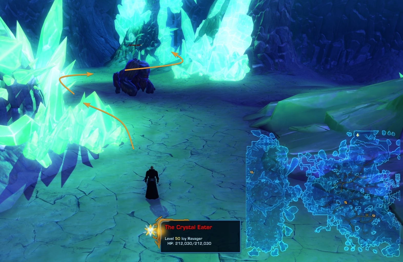 The Crystal Eater in the cave