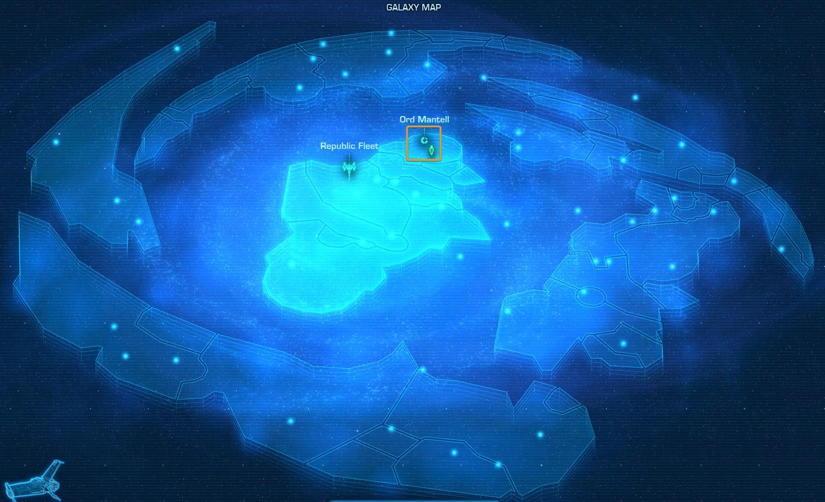 SWTOR Ord Mantel Planet Location on the Galaxy Map