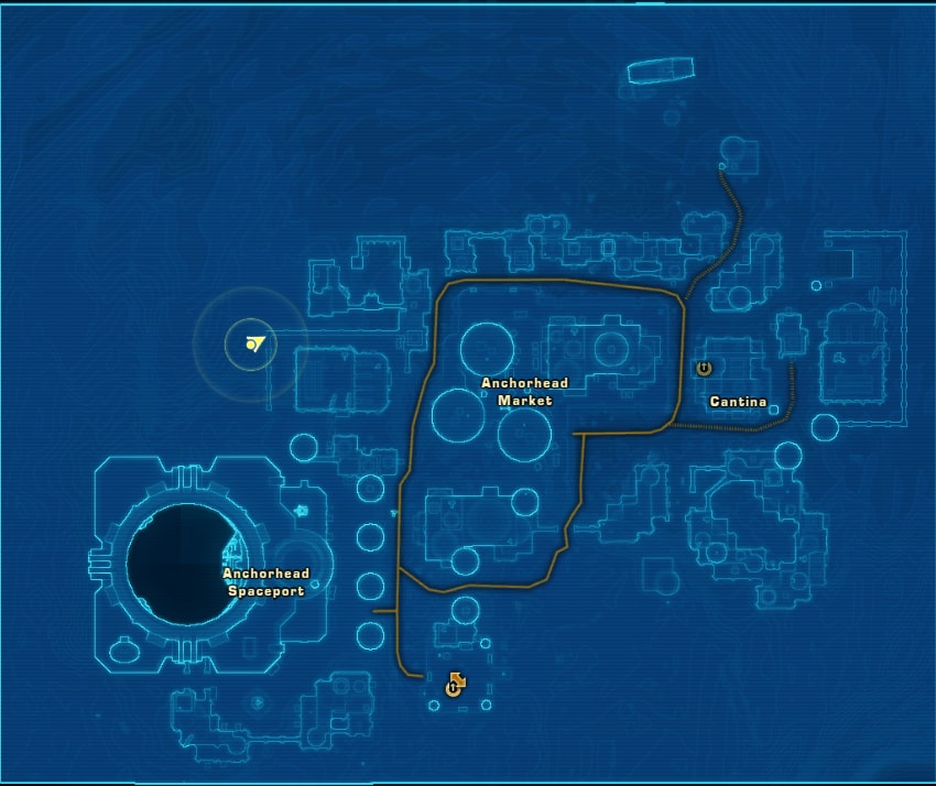 Tatooine (Republic) Orange Mastery Datacron Starting Location