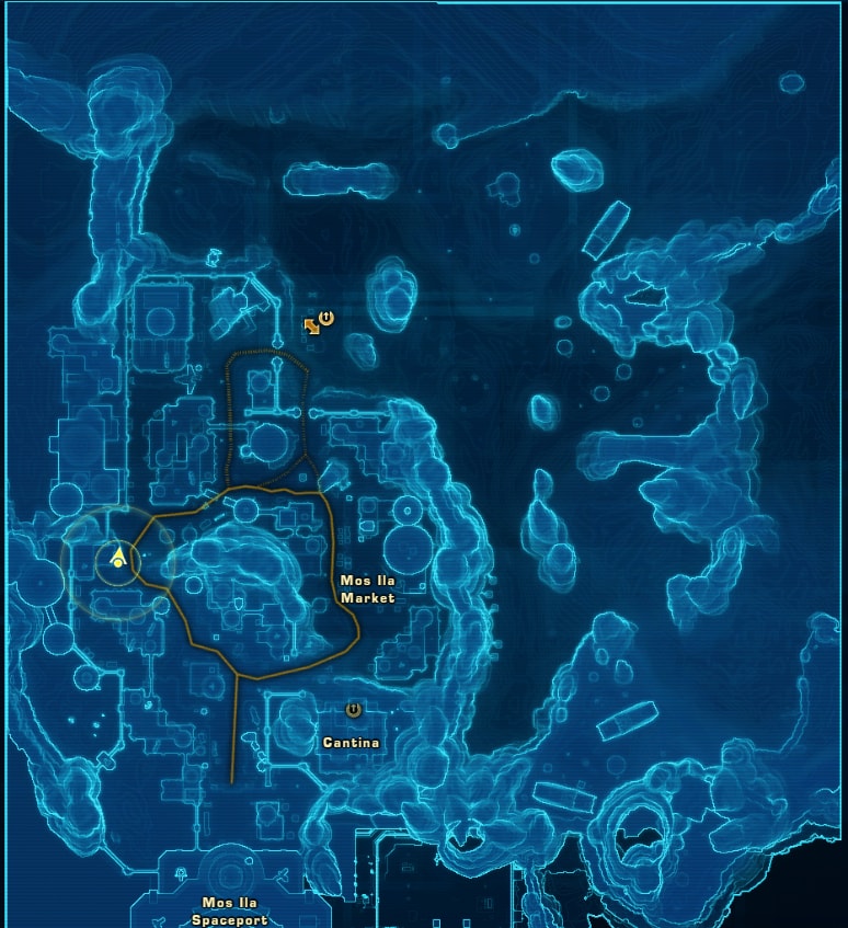 Tatooine (Empire) Orange Mastery Datacron Starting Location