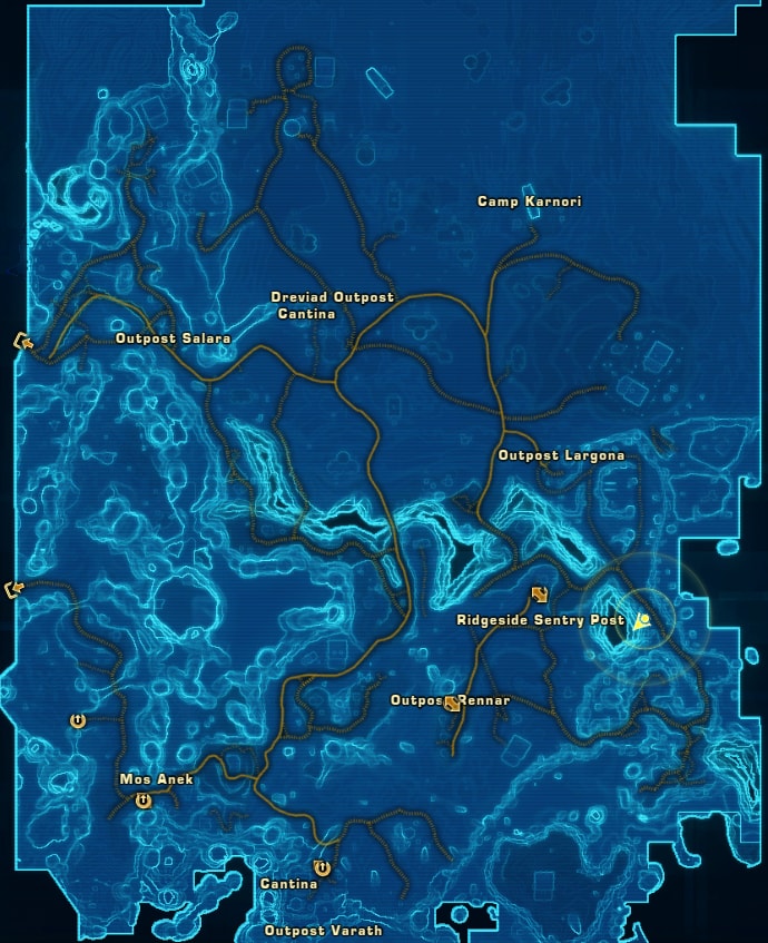 Tatooine Purple Mastery Datacron Starting Location