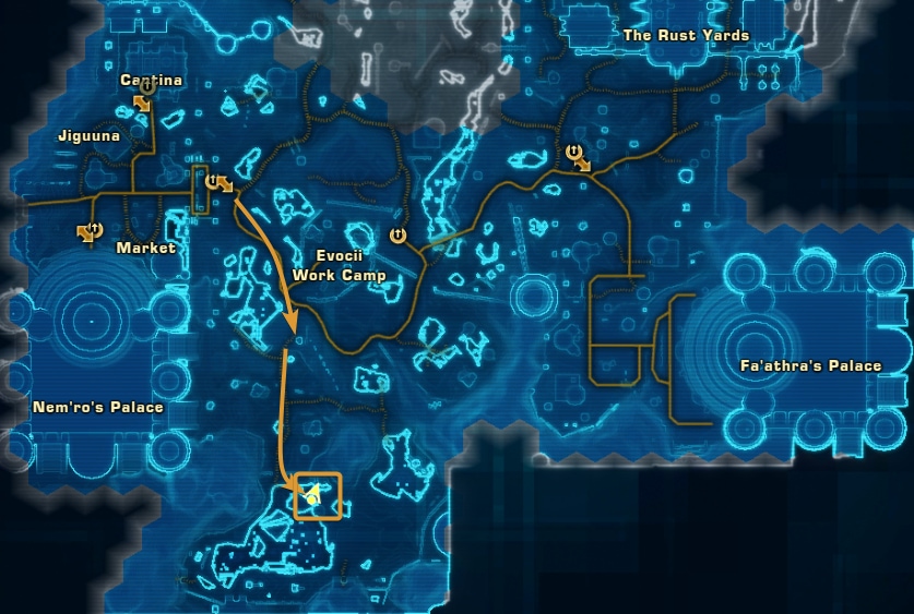Hutta Blue Mastery Datacron Starting Location