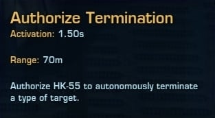 Authorize Termination Button Description