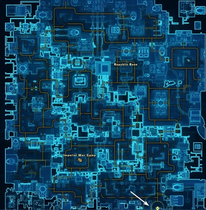 Corellia Blue Matrix Shard Datacron Starting Location