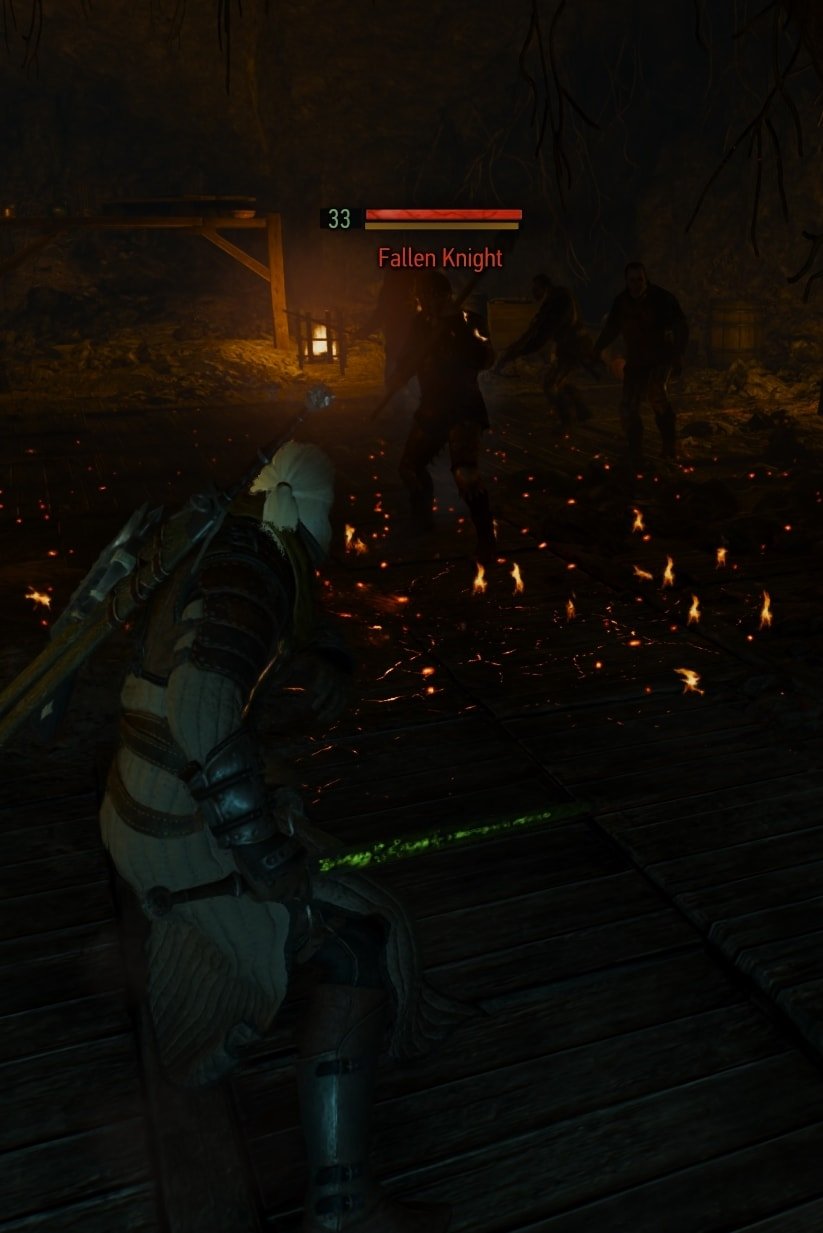 Fighting the bandits in the hideout