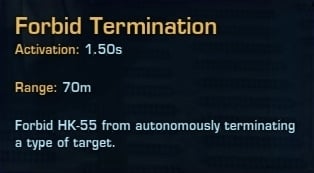 Forbid Termination Button Description