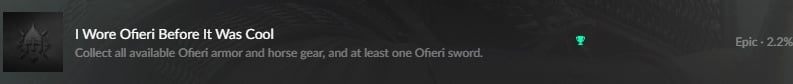 How to complete the I Wore Ofieri Before It Was Cool Achievement