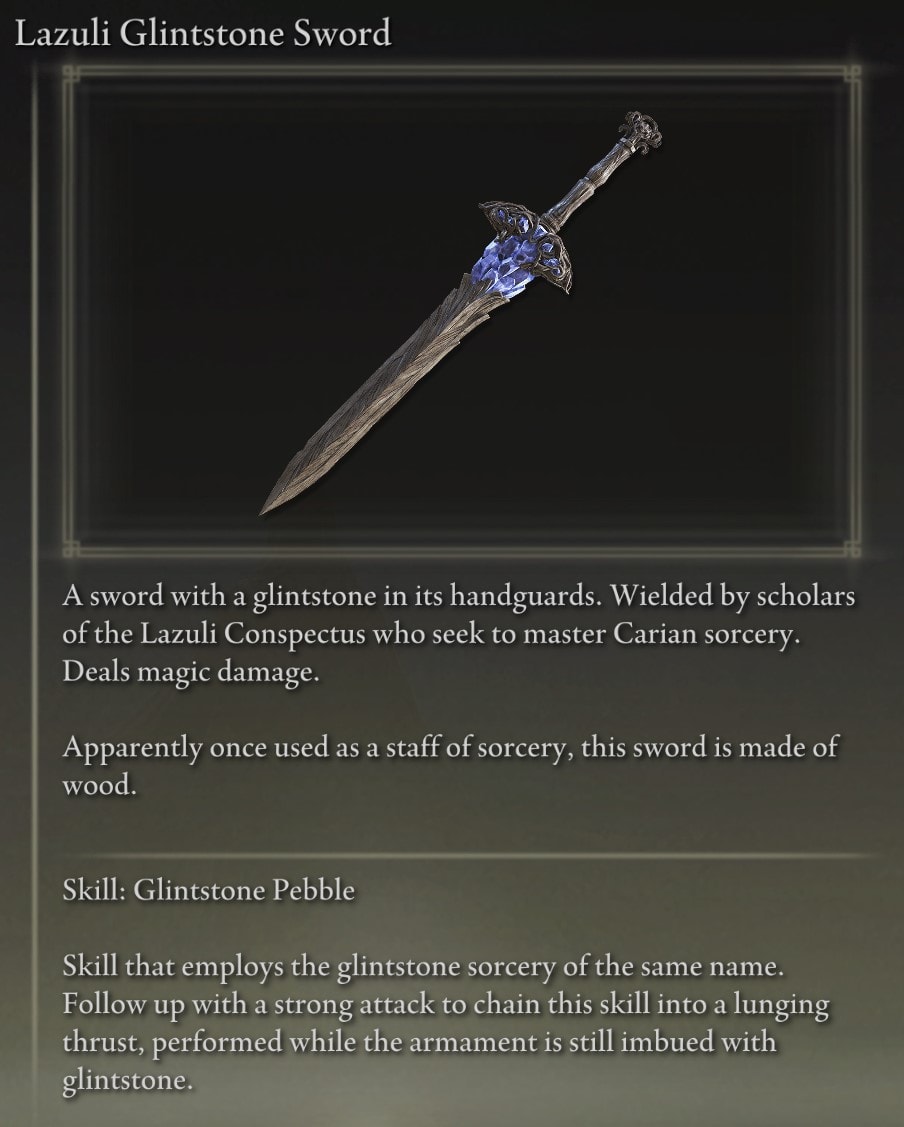 Full Elden Ring Straight Swords Catalog and Locations Guide - Warhawk's Talon description