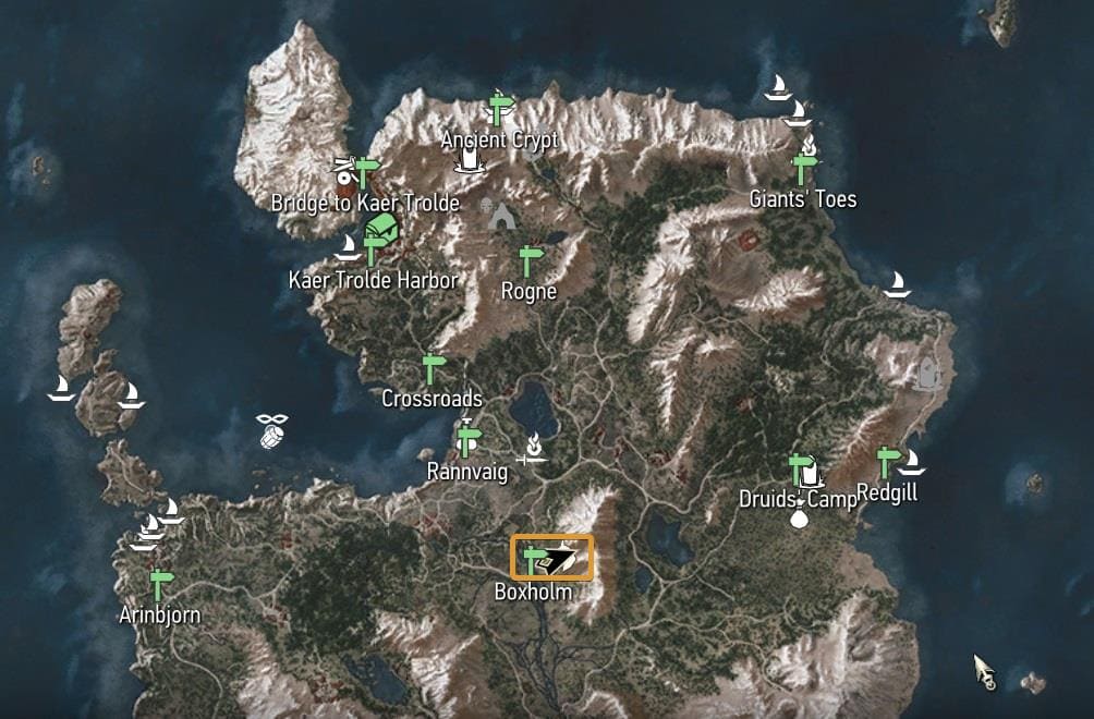 Mastercrafted Griffin Steel Sword diagram map location