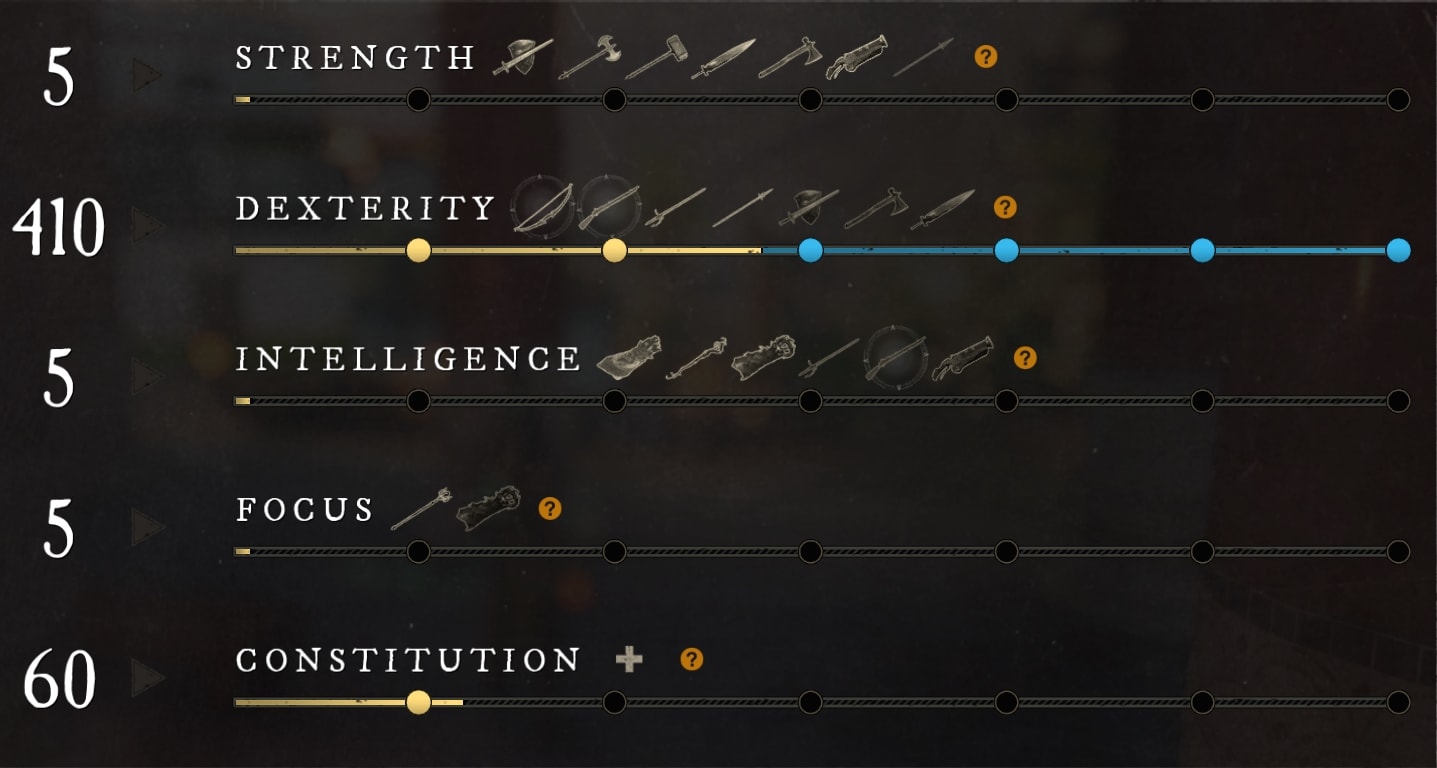 New World Bow and Hatchet Build Guide: Ranged Assassin (PvP) - Attribute Points