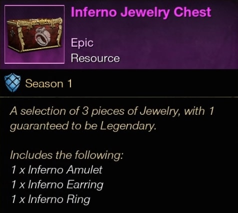 New World Season 1 - Inferno Jewelry Gift