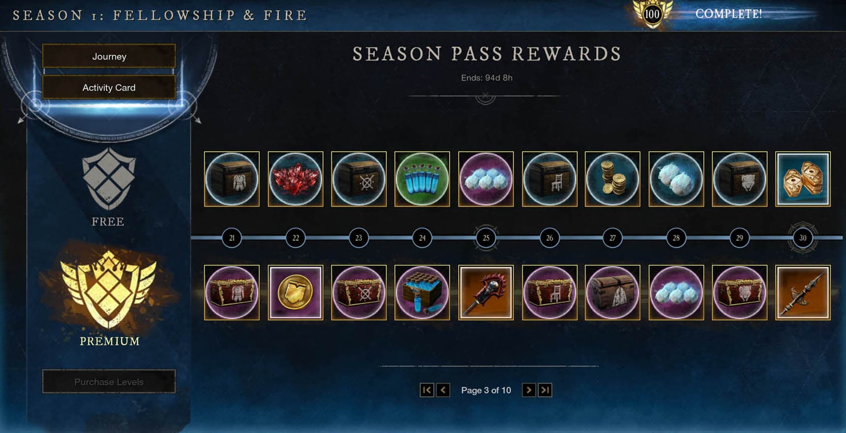 New World Season 1 Rewards List 3