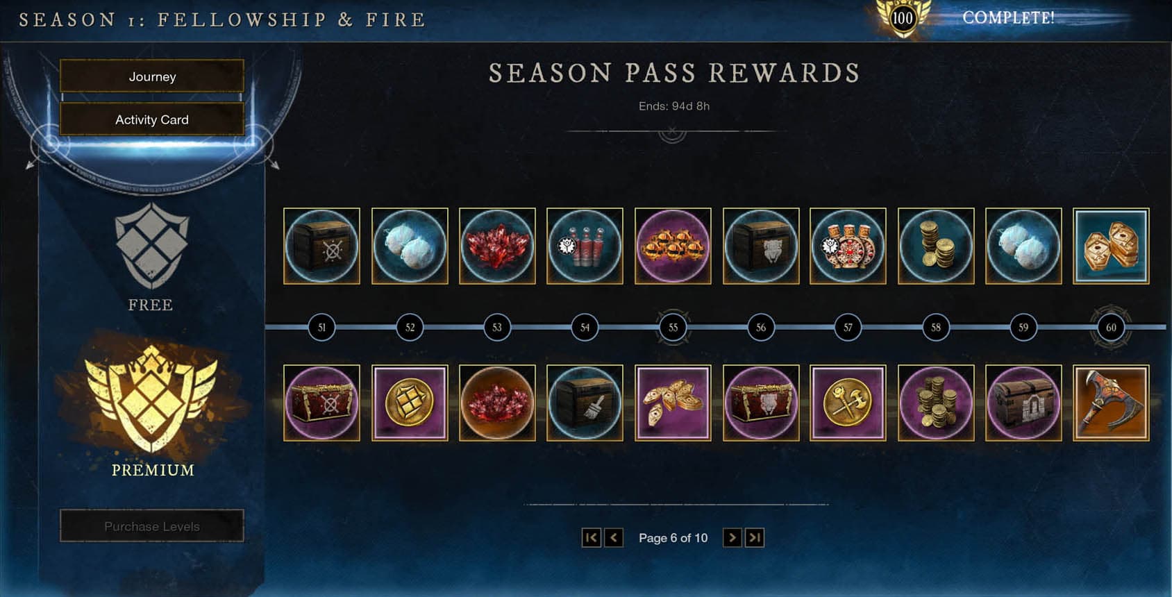 New World Season 1 Rewards List 6