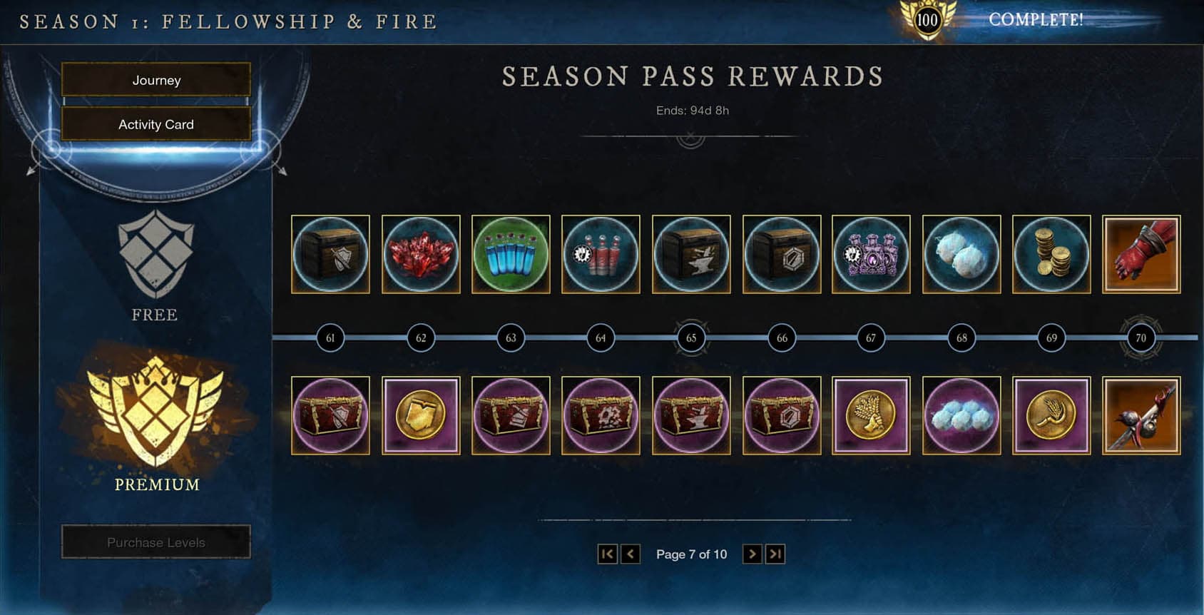 New World Season 1 Rewards List 8