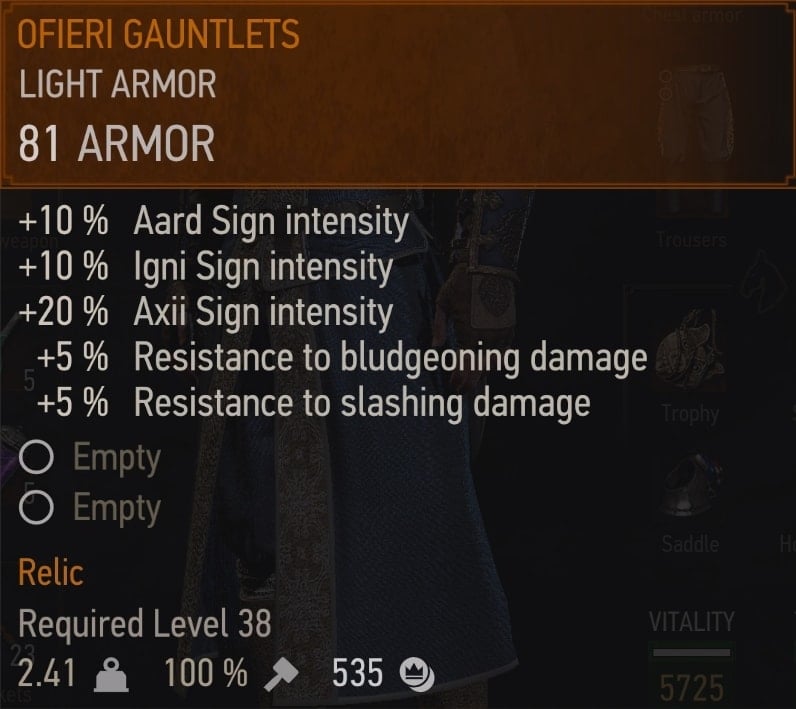 Gauntlets Stats